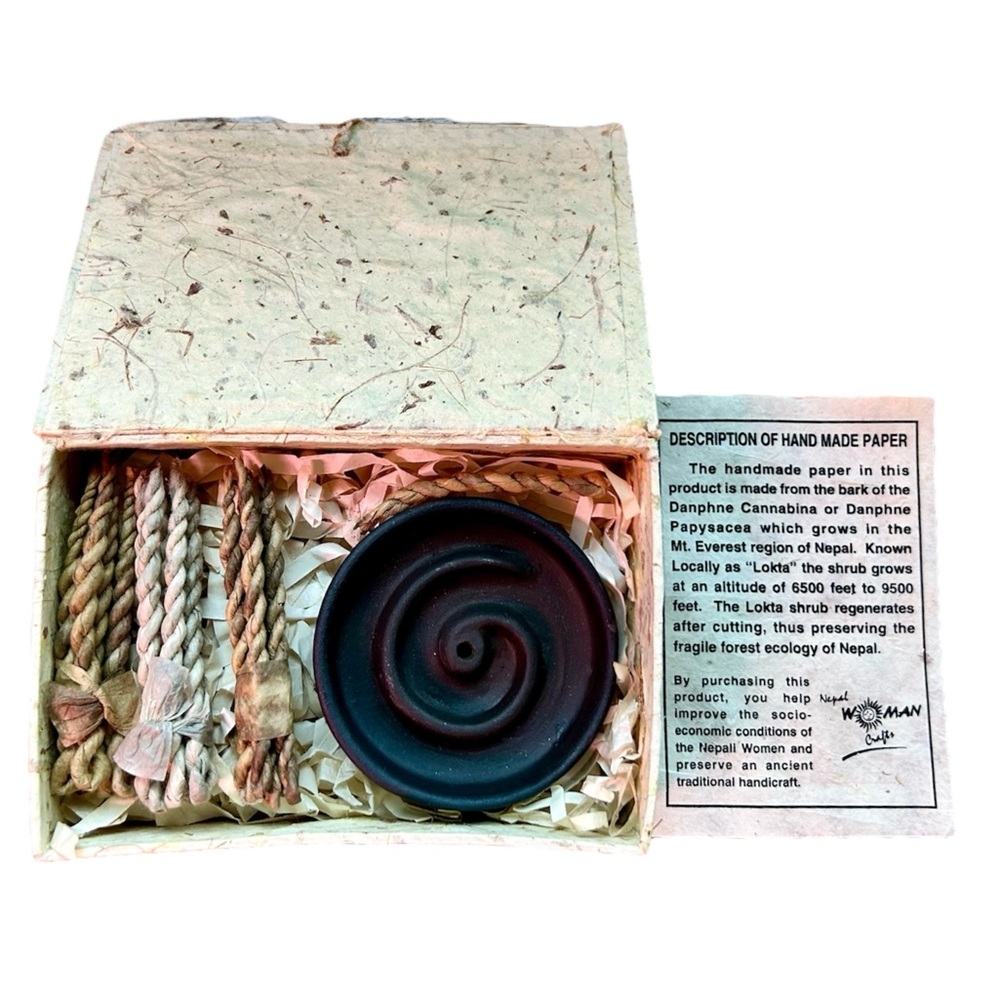 Rope Incense Set with Handmade Nepalese Paper Box